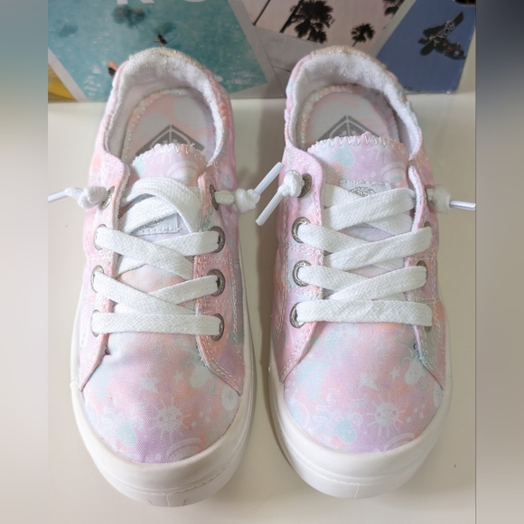 ROXY, Kids' Bayshore Plus LX Slip On Sneaker, Lavender Multi, Size 12 - Picture 2 of 9